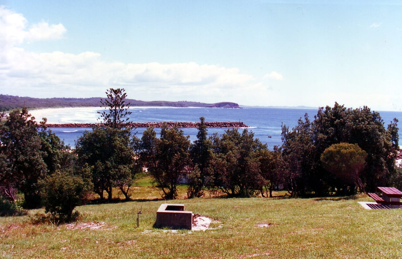 The mouth of the Camden Haven River seen from Camden Head, New South Wales
