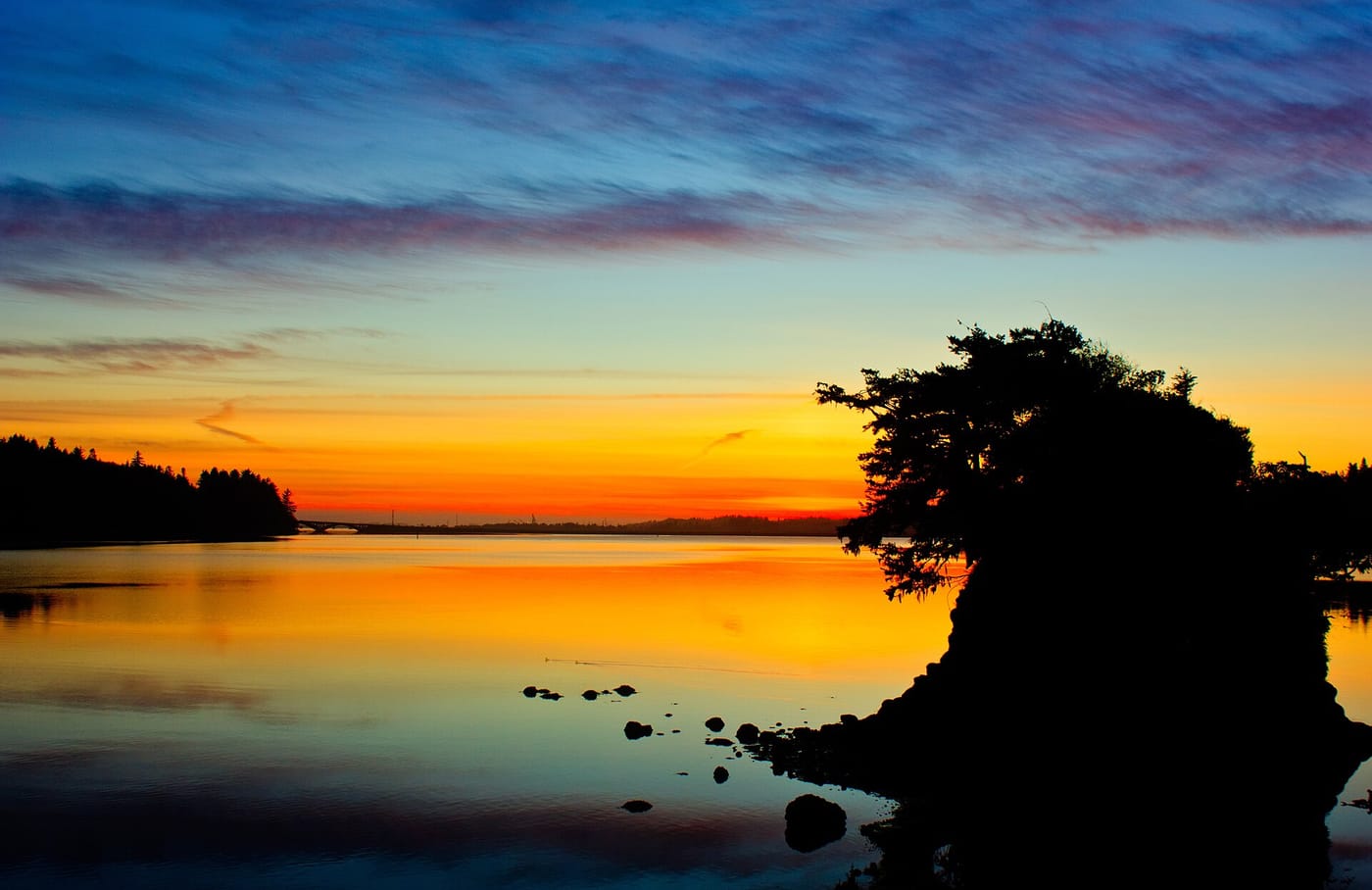 Haynes Inlet, an arm of Coos Bay near North Bend, Oregon