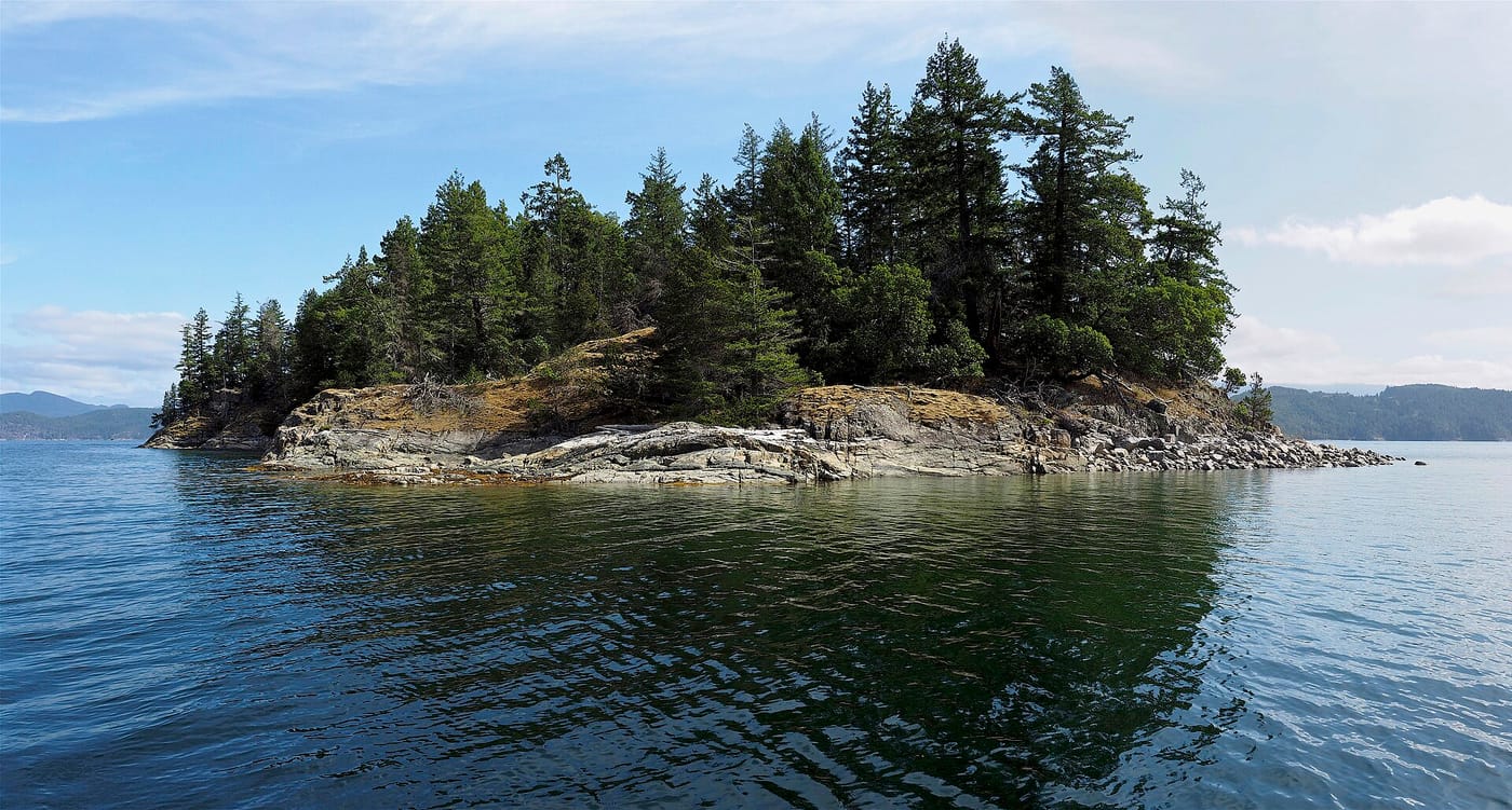An island in Desolation Sound, British Columbia