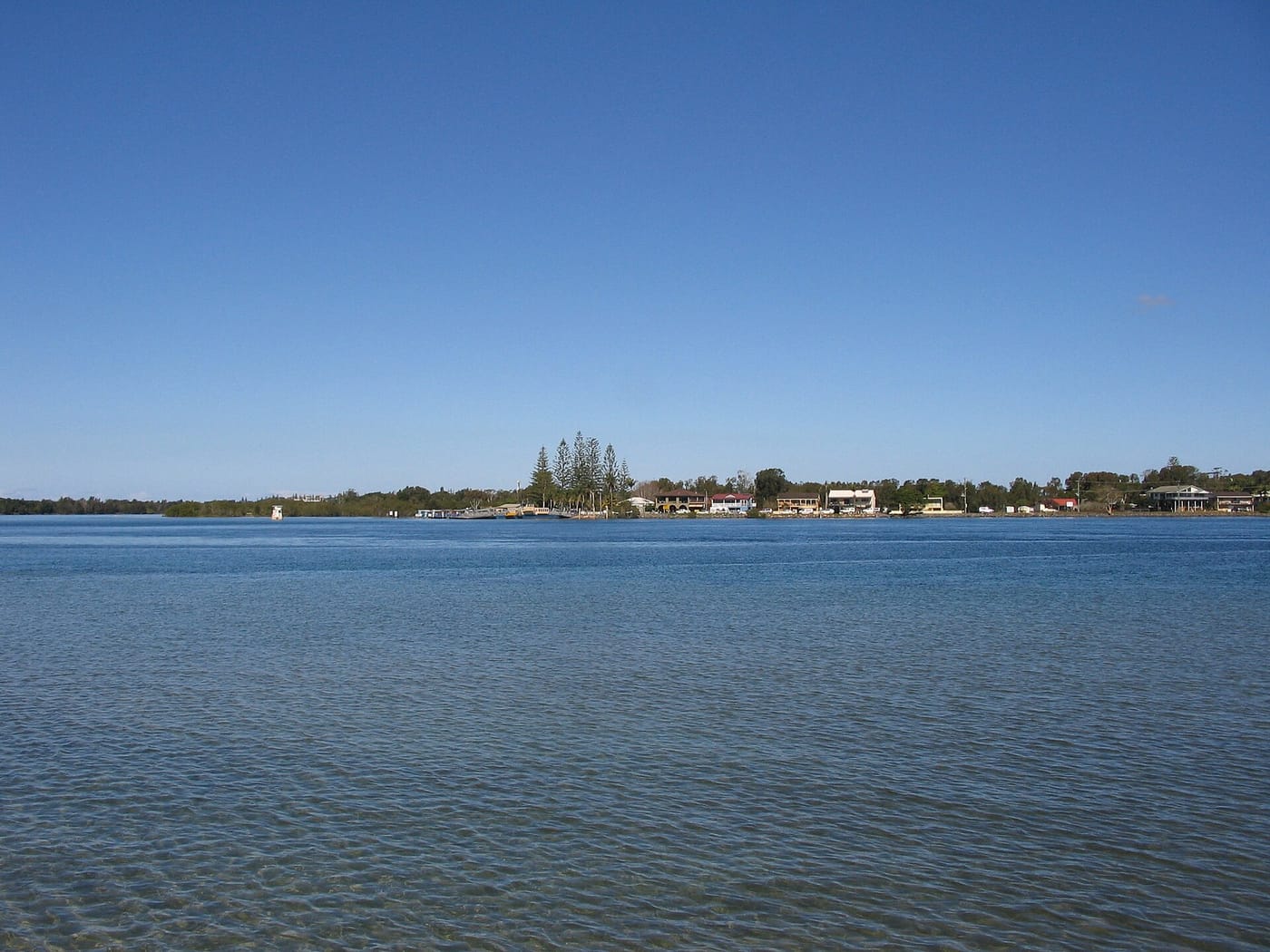 The Hastings River at Port Macquarie, seen from the North Shore, August 2010