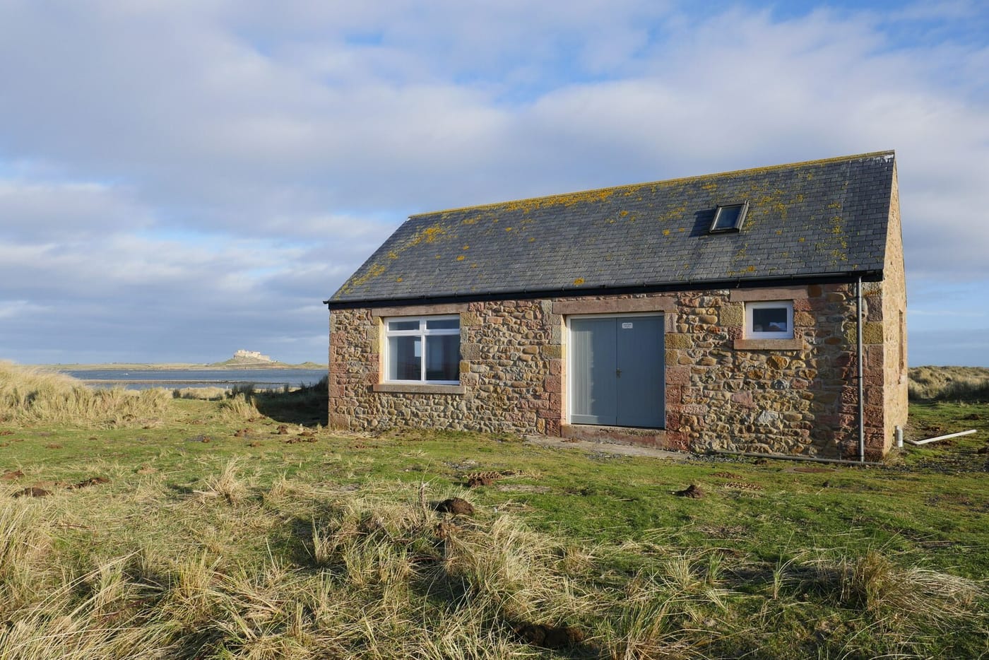 The Lindisfarne Oysters building at Guile Point, Northumberland
