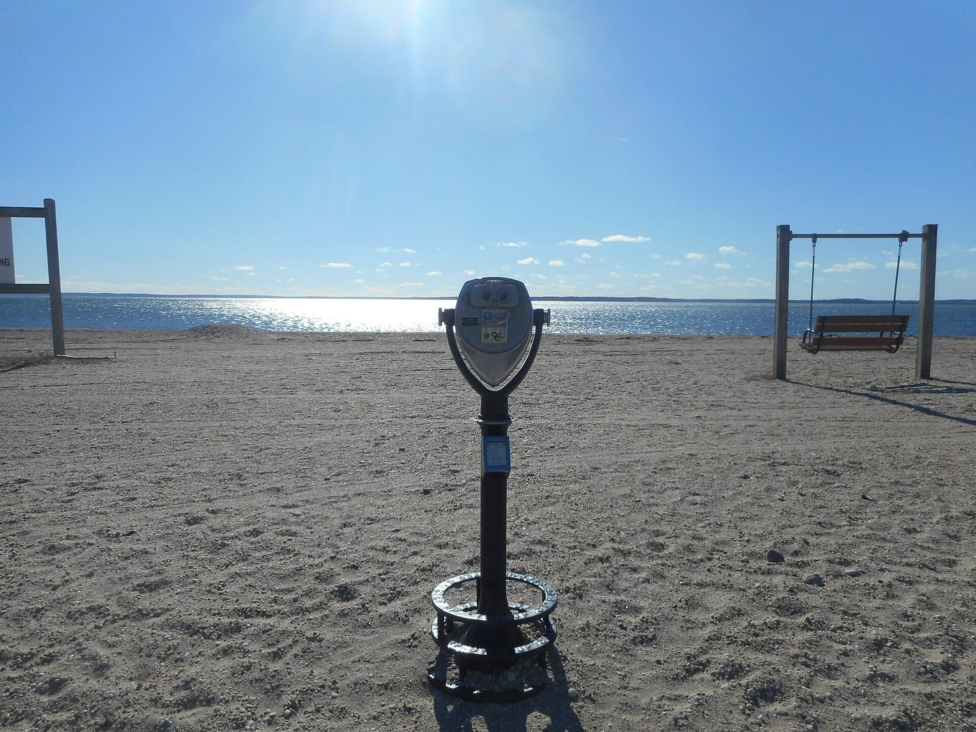 Gardiners Bay seen from the beach at Orient Beach State Park, Long Island