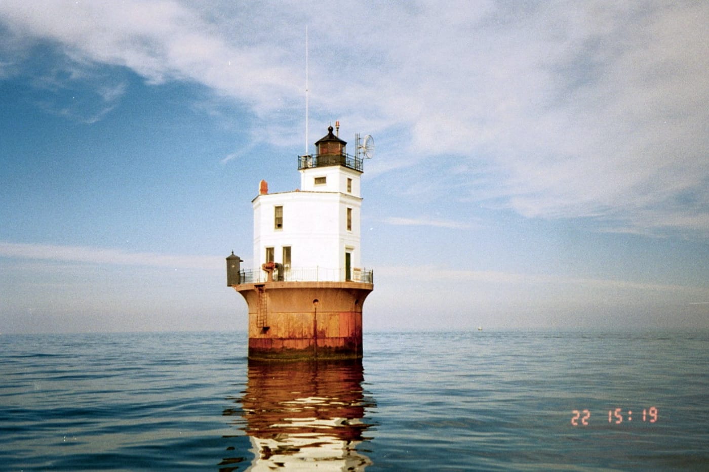 Smith Point Light in Chesapeake Bay, off the mouth of the Little Wicomico River, Virginia