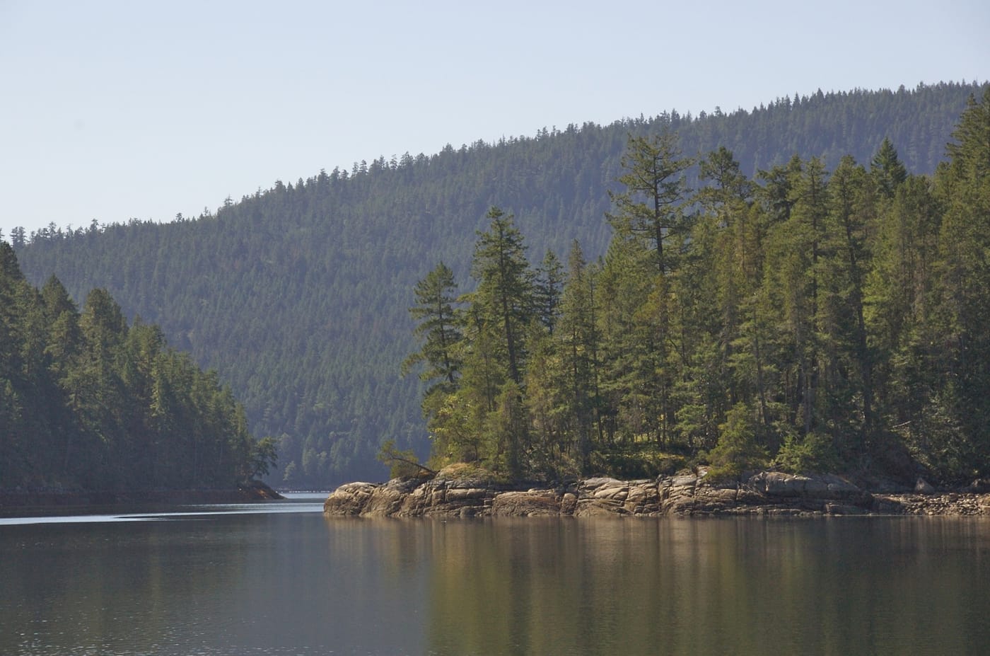 Grace Harbour on Malaspina Inlet, the channel that leads into Okeover Inlet, British Columbia